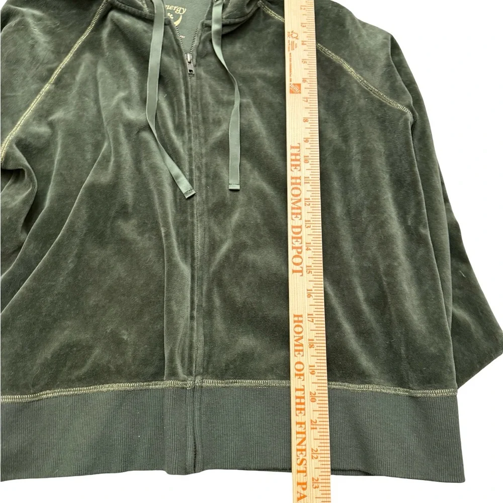 NWT Zenergy By Chico’s Size 3 (XL) Olive Green Zip-Up Hoodie - Picture 7 of 8